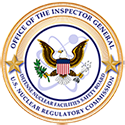 Office of the Inspector General Nuclear Regulatory Commission Defense Nuclear Facilities Safety Board logo