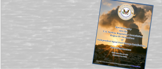 image of the cover: sunset with rocks in the foreground and smoke stacks from a nuclear power plant 