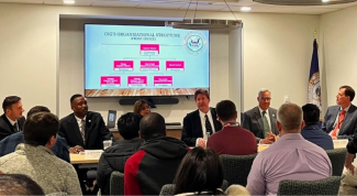 OIG senior management with presenting to a group of NRC new hires